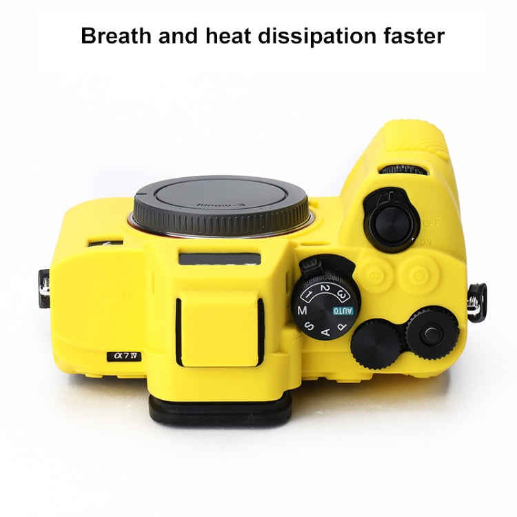 Soft Silicone Protective Case for Sony A7 IV (Yellow) by bashfashion