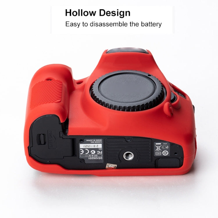 Soft Silicone Protective Case for Canon EOS 7D (Red) by bashfashion