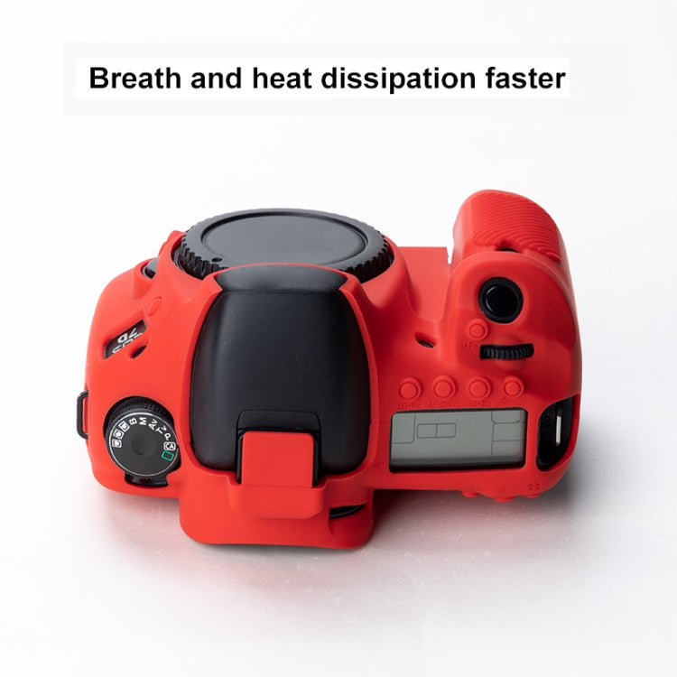 Soft Silicone Protective Case for Canon EOS 7D (Red) by bashfashion