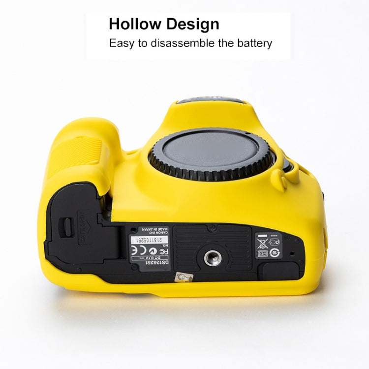 Soft Silicone Protective Case for Canon EOS 7D (Yellow) by bashfashion