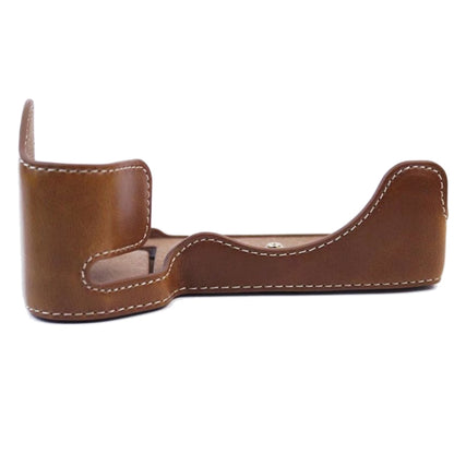 1/4 inch Thread PU Leather Camera Half Case Base for Sony A7 IV (Brown) by bashfashion