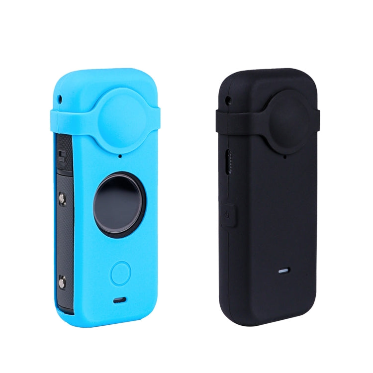 Full Body Dust-proof Silicone Case with Lens Cover for Insta360 ONE X2(Black) by bashfashion