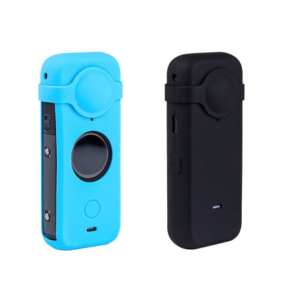 Full Body Dust-proof Silicone Case with Lens Cover for Insta360 ONE X2(Black) by bashfashion