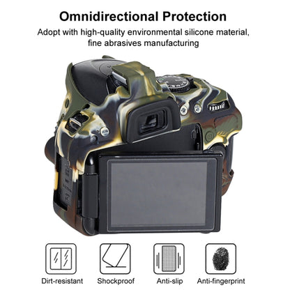 Soft Silicone Protective Case for Nikon D5200 (Camouflage) by bashfashion