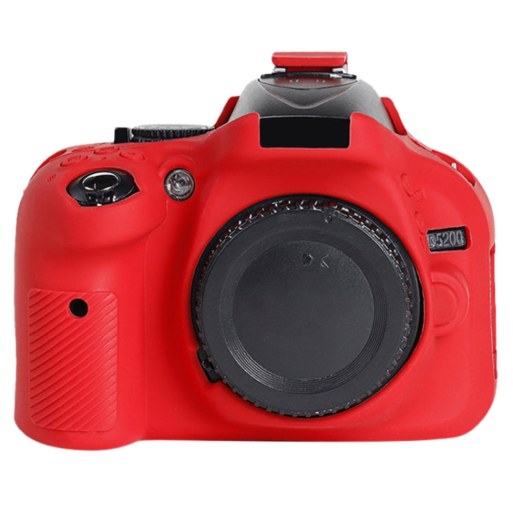 Soft Silicone Protective Case for Nikon D5200 (Red) by bashfashion
