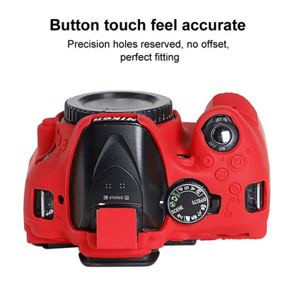 Soft Silicone Protective Case for Nikon D5200 (Red) by bashfashion