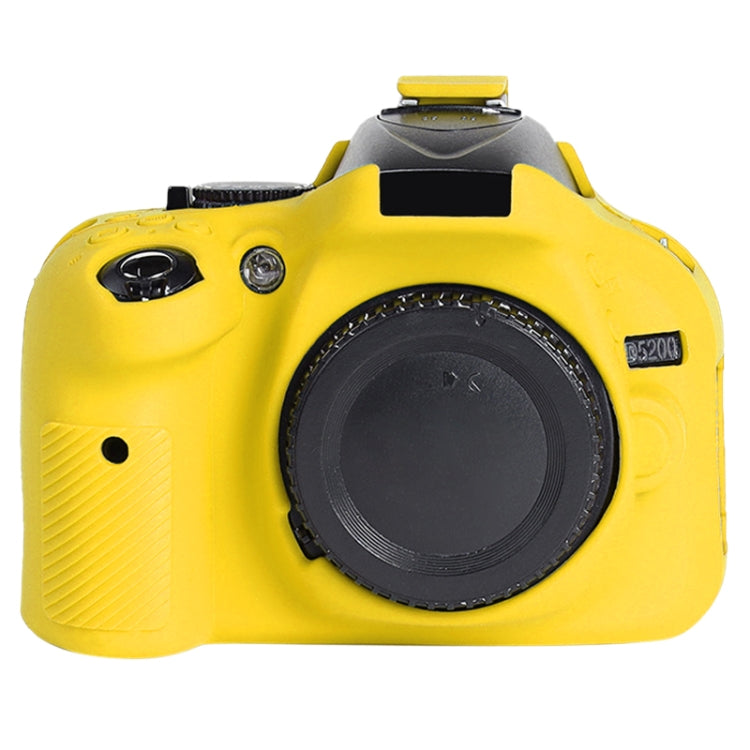 Soft Silicone Protective Case for Nikon D5200 (Yellow) by bashfashion