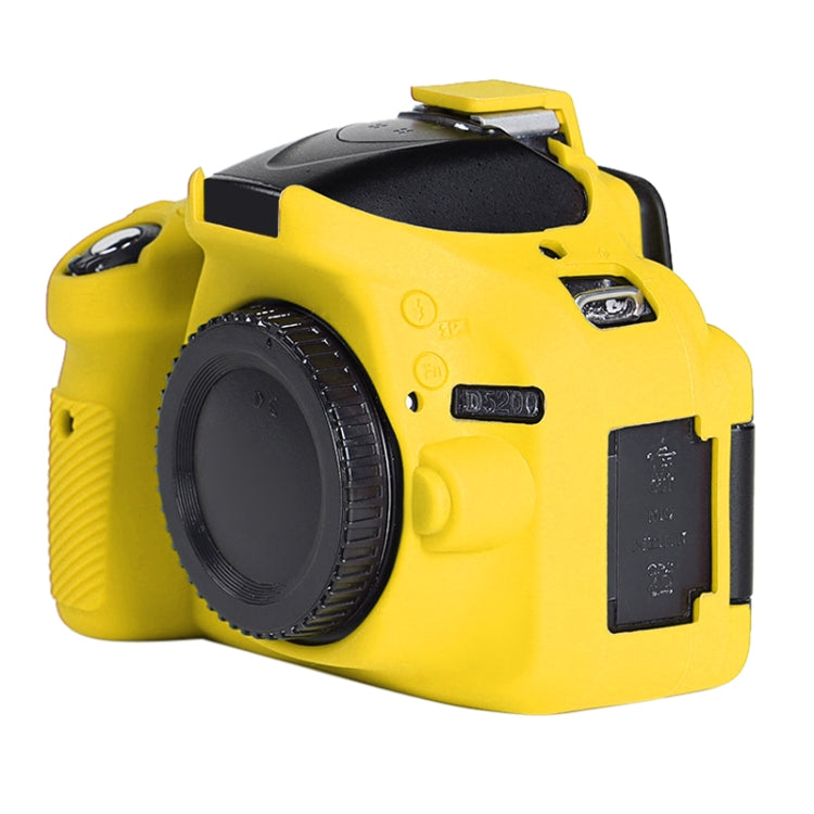 Soft Silicone Protective Case for Nikon D5200 (Yellow) by bashfashion