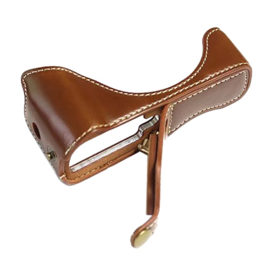 1/4 inch Thread PU Leather Camera Half Case Base for Canon G7 X Mark III / G7 X3 (Brown) by bashfashion