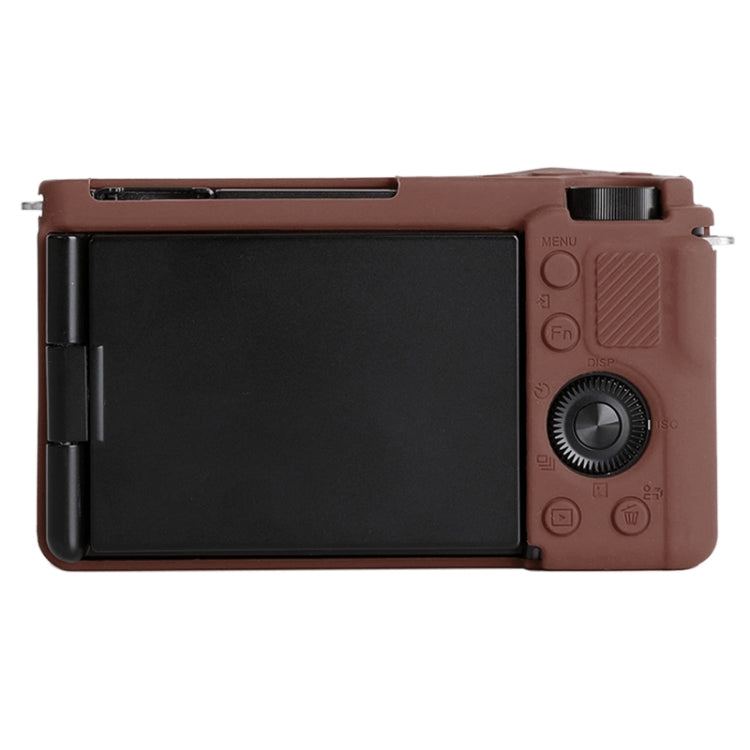 For Sony ZV-E10 Soft Silicone Protective Case (Coffee) by bashfashion