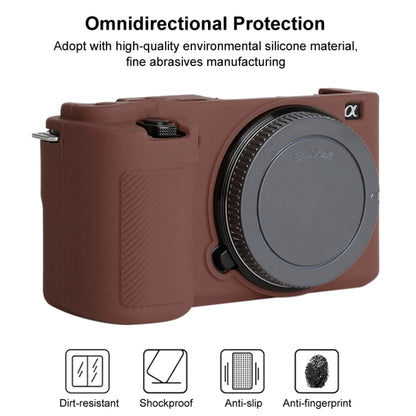 For Sony ZV-E10 Soft Silicone Protective Case (Coffee) by bashfashion