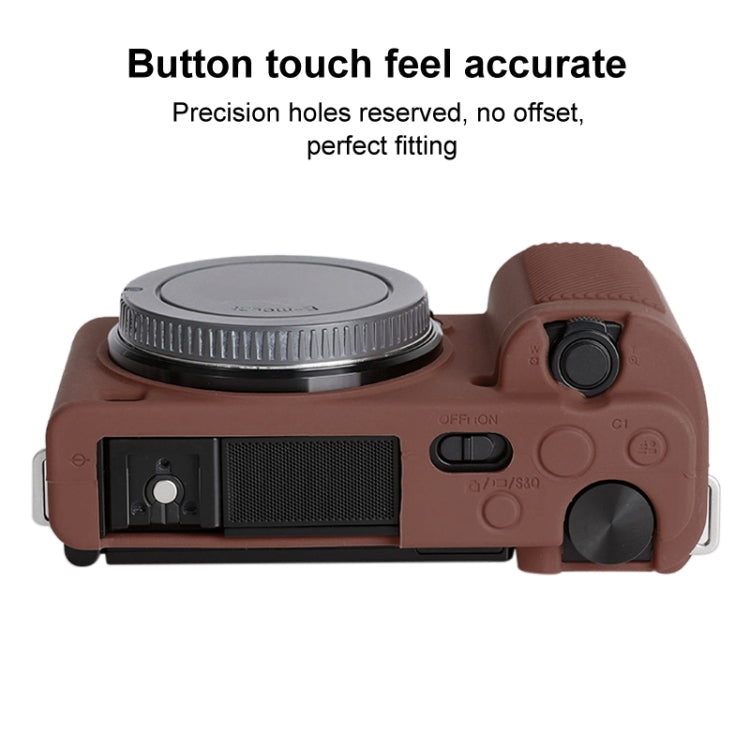 For Sony ZV-E10 Soft Silicone Protective Case (Coffee) by bashfashion