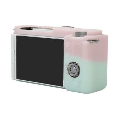 For Sony ZV-E10 Soft Silicone Protective Case (Pink Green) by bashfashion