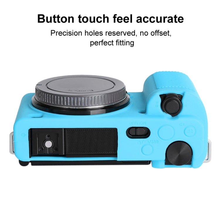 For Sony ZV-E10 Soft Silicone Protective Case (Blue) by bashfashion