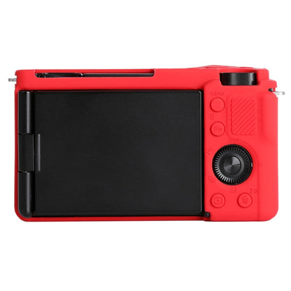 For Sony ZV-E10 Soft Silicone Protective Case (Red) by bashfashion