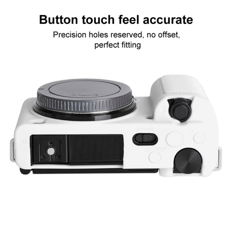 For Sony ZV-E10 Soft Silicone Protective Case (White) by bashfashion