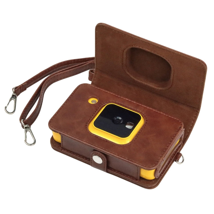 For Kodak Mini Shot2 C210 instax Full Body Camera PU Leather Case Bag with Strap(Brown) by bashfashion