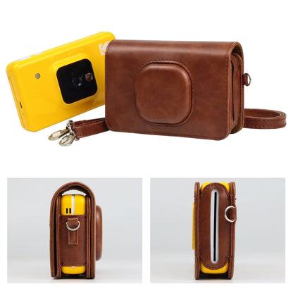 For Kodak Mini Shot2 C210 instax Full Body Camera PU Leather Case Bag with Strap(Brown) by bashfashion