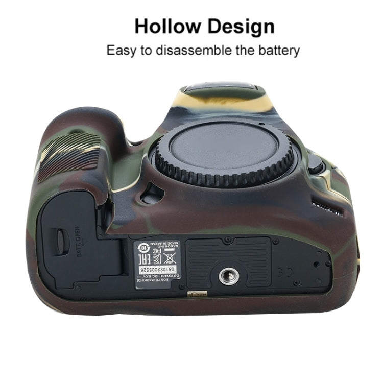 For Canon EOS 7D Mark II Soft Silicone Protective Case (Camouflage) by bashfashion