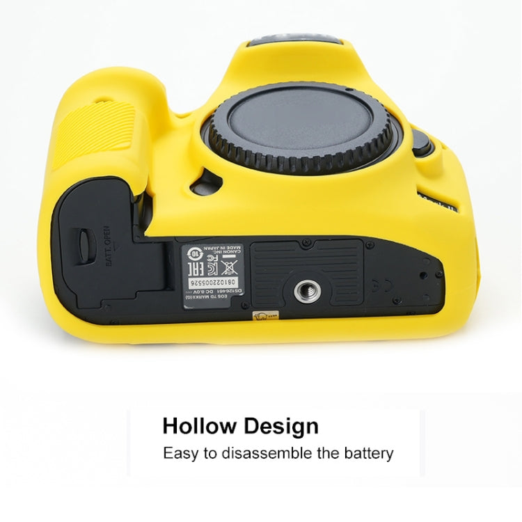 For Canon EOS 7D Mark II Soft Silicone Protective Case (Yellow) by bashfashion