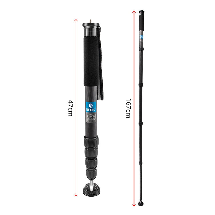 BEXIN P335C Camera Carbon Fiber Monopod Travel Live Selfie Bracket Holder by BEXIN