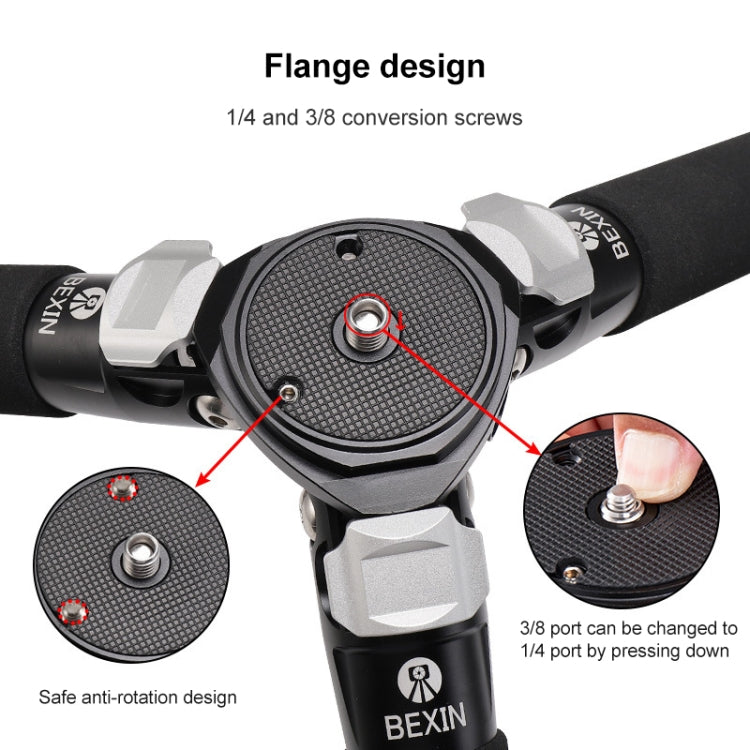 BEXIN RC334 Portable Collapsible Carbon Fiber Camera Tripod by BEXIN