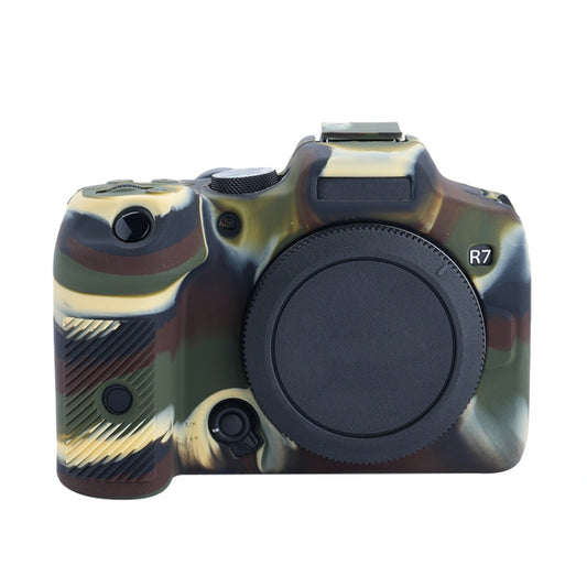 For Canon EOS R7 Soft Silicone Protective Case (Camouflage) by bashfashion