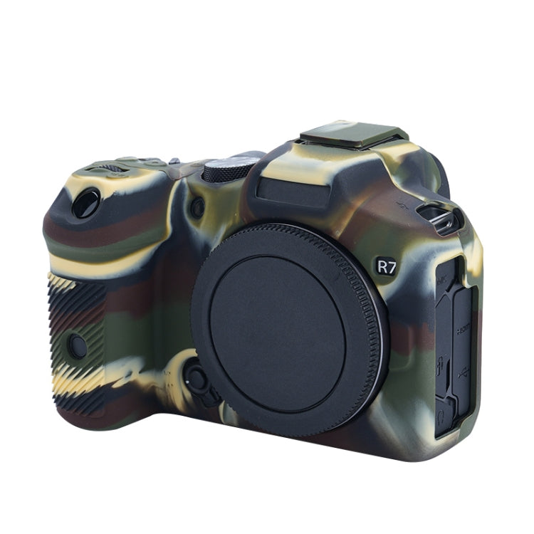 For Canon EOS R7 Soft Silicone Protective Case (Camouflage) by bashfashion