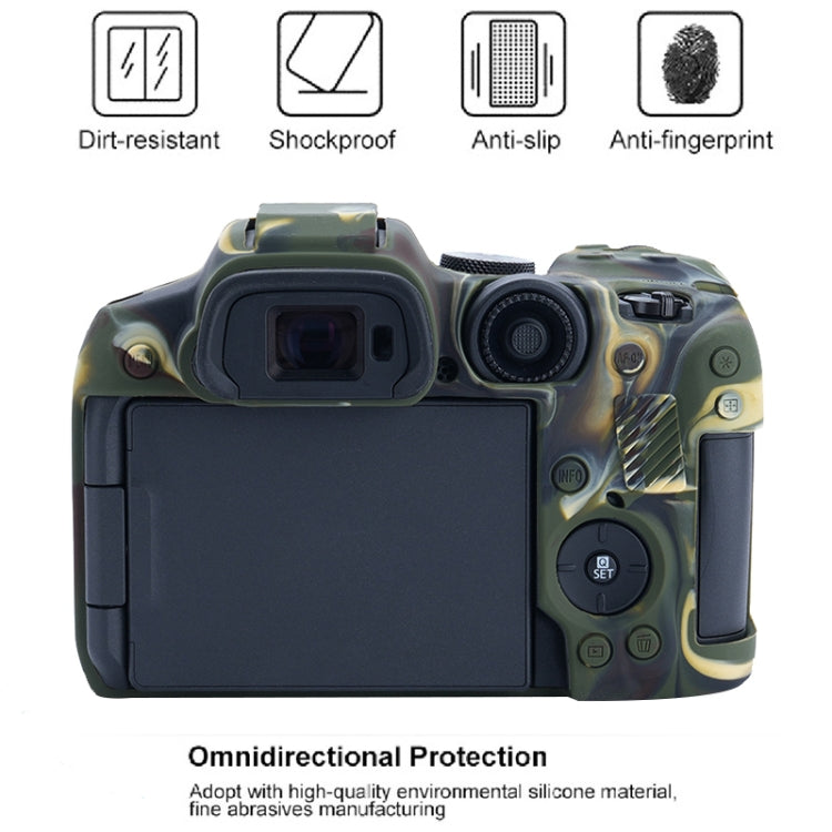 For Canon EOS R7 Soft Silicone Protective Case (Camouflage) by bashfashion