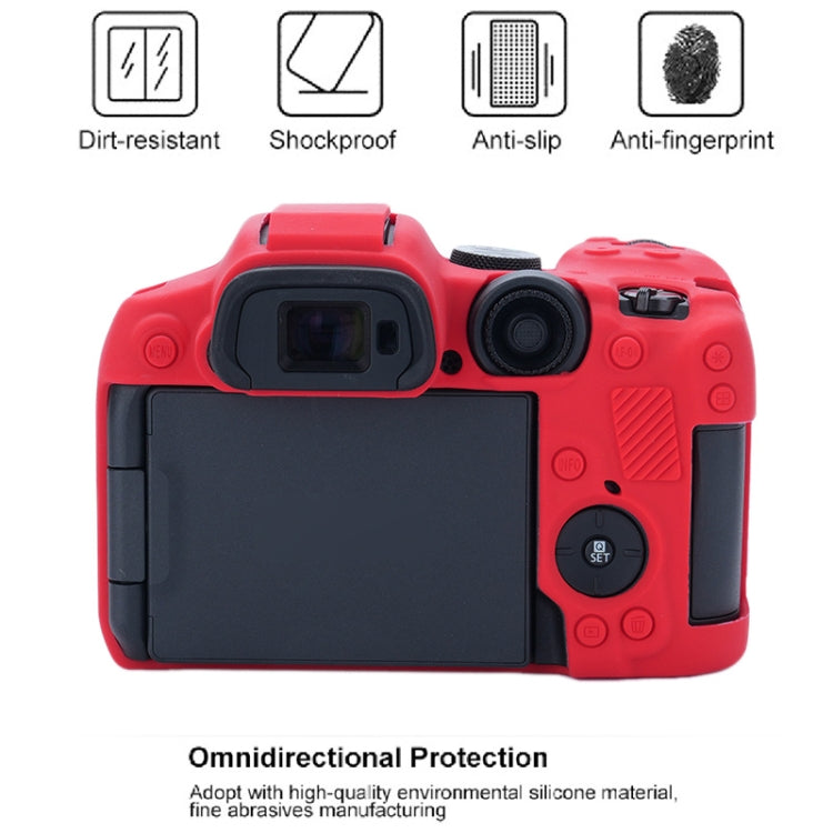 For Canon EOS R7 Soft Silicone Protective Case (Red) by bashfashion