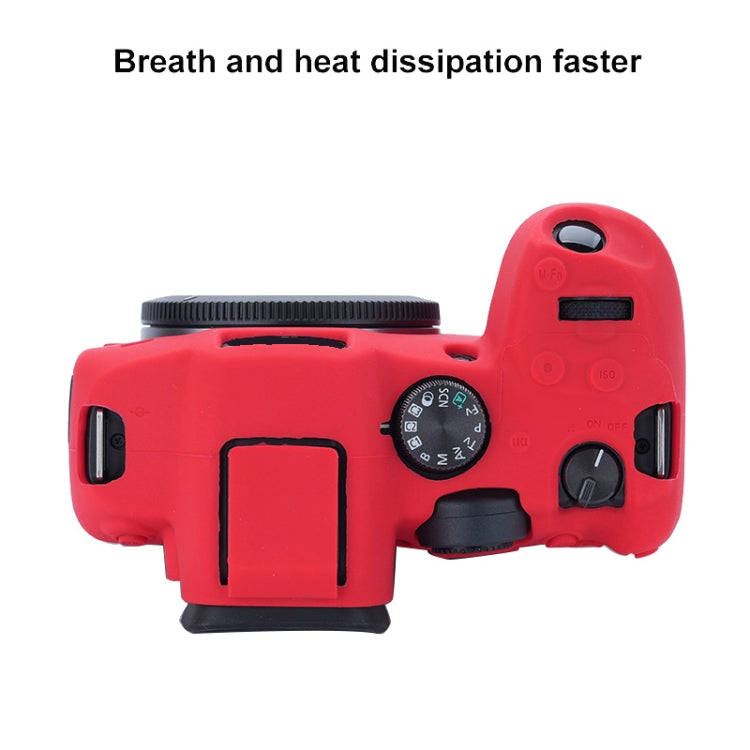 For Canon EOS R7 Soft Silicone Protective Case (Red) by bashfashion