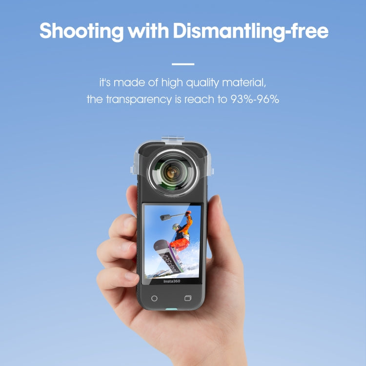 For Insta360 X3 STARTRC No Disassembly Transparent Lens Protection Cover(Transparent) by STARTRC