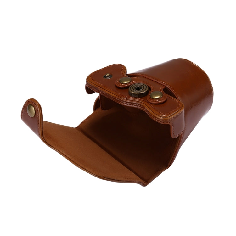 Full Body Camera PU Leather Case Bag with Strap for Canon EOS M6 (Brown) by bashfashion