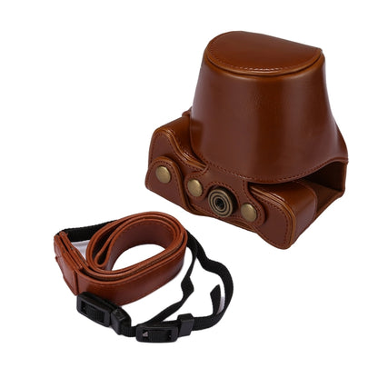 Full Body Camera PU Leather Case Bag with Strap for Canon EOS M6 (Brown) by bashfashion