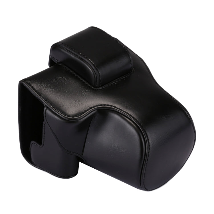 Full Body Camera PU Leather Case Bag with Strap for Canon EOS M5 (Black) by bashfashion