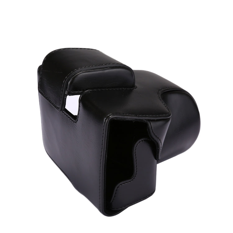 Full Body Camera PU Leather Case Bag with Strap for Canon EOS M5 (Black) by bashfashion