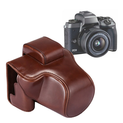 Full Body Camera PU Leather Case Bag with Strap for Canon EOS M5 (Coffee) by bashfashion