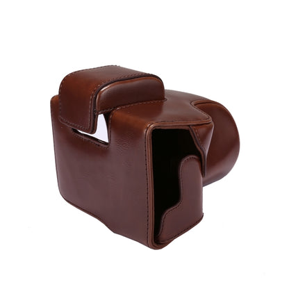 Full Body Camera PU Leather Case Bag with Strap for Canon EOS M5 (Coffee) by bashfashion