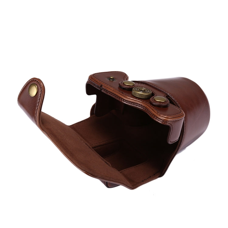 Full Body Camera PU Leather Case Bag with Strap for Canon EOS M5 (Coffee) by bashfashion
