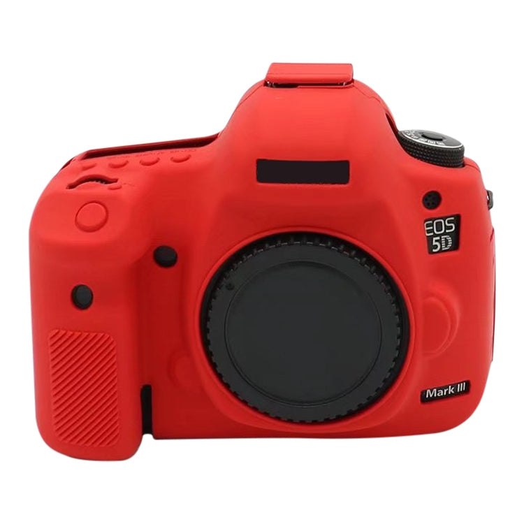 For Canon EOS 5DS Soft Silicone Protective Case (Red) by bashfashion
