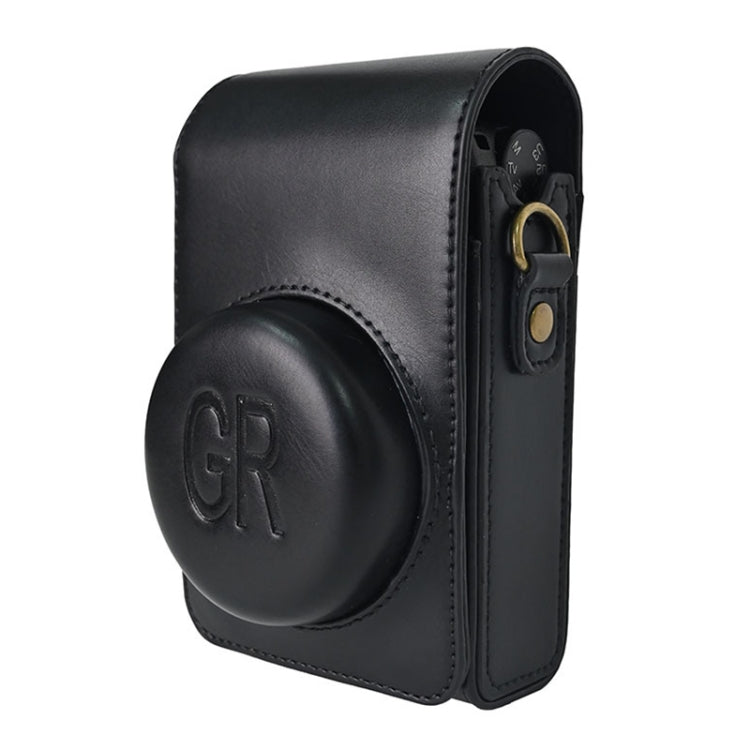 Full Body Camera PU Leather Case Bag with Strap for Ricoh GR / GRII / GRIII, Casio ZR1200 / ZR1500/ ZR2000/ ZR3500, ZR3600 / ZR3700 / ZR5500 (Black) by bashfashion