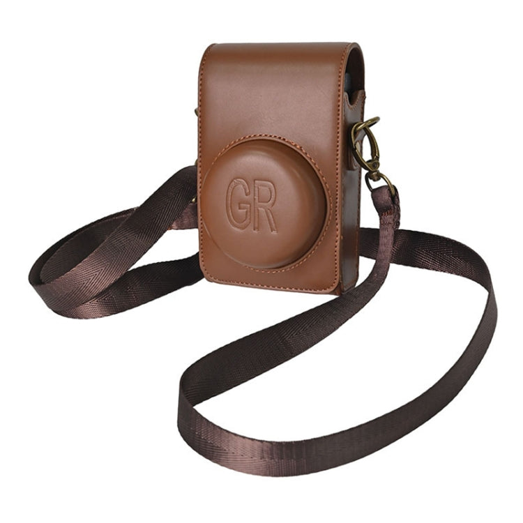Full Body Camera PU Leather Case Bag with Strap for Ricoh GR / GRII / GRIII, Casio ZR1200 / ZR1500/ ZR2000/ ZR3500, ZR3600 / ZR3700 / ZR5500 (Coffee) by bashfashion