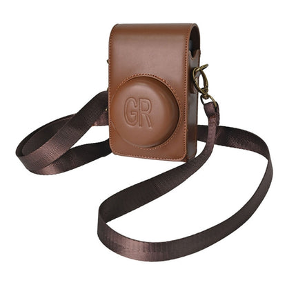 Full Body Camera PU Leather Case Bag with Strap for Ricoh GR / GRII / GRIII, Casio ZR1200 / ZR1500/ ZR2000/ ZR3500, ZR3600 / ZR3700 / ZR5500 (Coffee) by bashfashion
