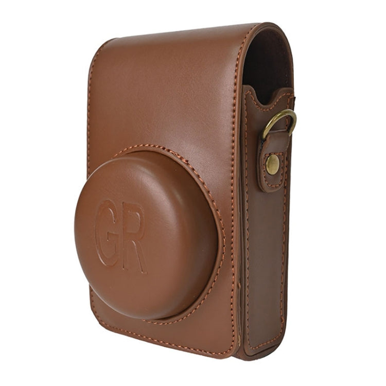 Full Body Camera PU Leather Case Bag with Strap for Ricoh GR / GRII / GRIII, Casio ZR1200 / ZR1500/ ZR2000/ ZR3500, ZR3600 / ZR3700 / ZR5500 (Coffee) by bashfashion