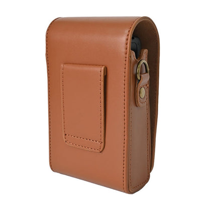 Full Body Camera PU Leather Case Bag with Strap for Ricoh GR / GRII / GRIII, Casio ZR1200 / ZR1500/ ZR2000/ ZR3500, ZR3600 / ZR3700 / ZR5500 (Brown) by bashfashion