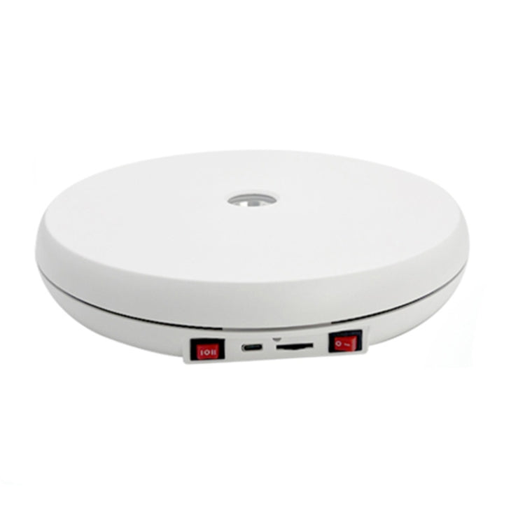 25cm LED Light Electric Rotating Display Stand Turntable (White) by bashfashion