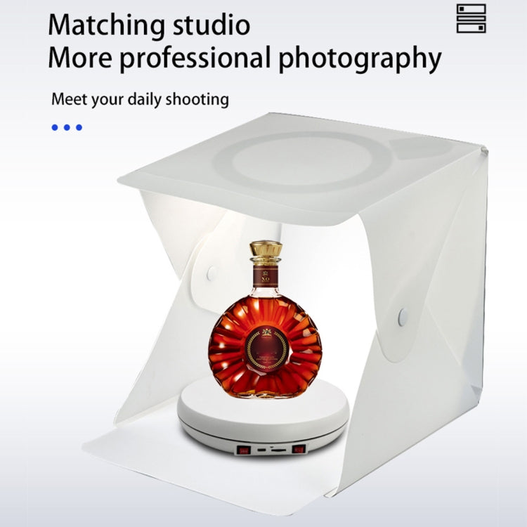 25cm LED Light Electric Rotating Display Stand Turntable (White) by bashfashion