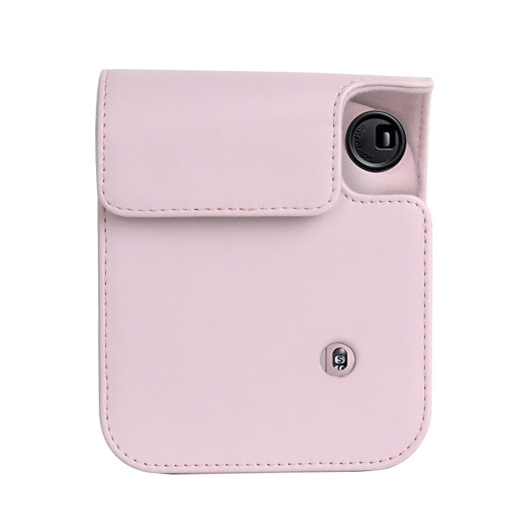 For FUJIFILM instax mini 12 Full Body Leather Case Camera Bag with Strap (Pink) by bashfashion