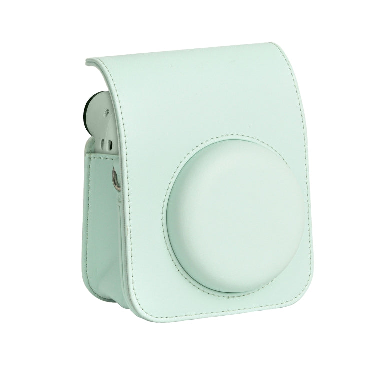 For FUJIFILM instax mini 12 Full Body Leather Case Camera Bag with Strap (Green) by bashfashion