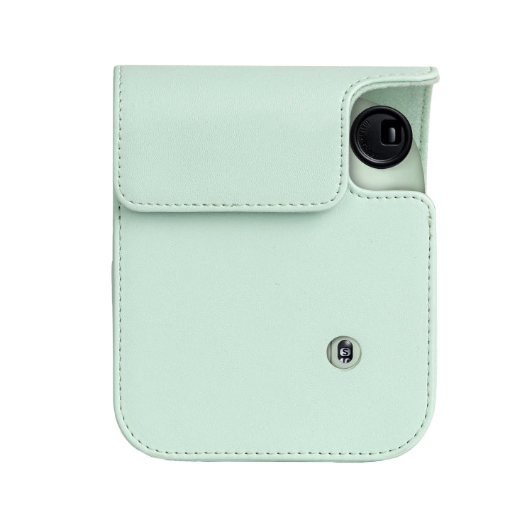 For FUJIFILM instax mini 12 Full Body Leather Case Camera Bag with Strap (Green) by bashfashion